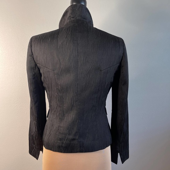 Black Textured Jacket Blazer Kasper Traditional Luxe - Picture 3 of 16
